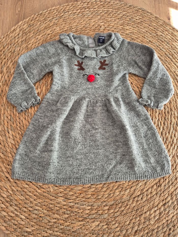 Magnifique robe chaude  "petit renne de Noël" 18 mois Kiabi