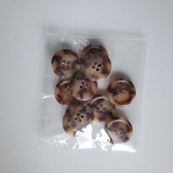 Lot de 10 boutons de 19mm de diamètre, boutons marron et beige