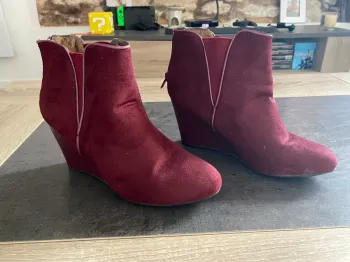 Bottine bordeaux