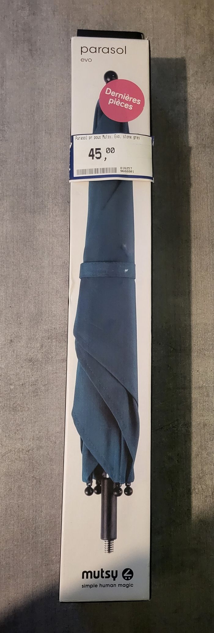 Ombrelle pour pousette marque mutsy neuf couleur gris - photo numéro 2