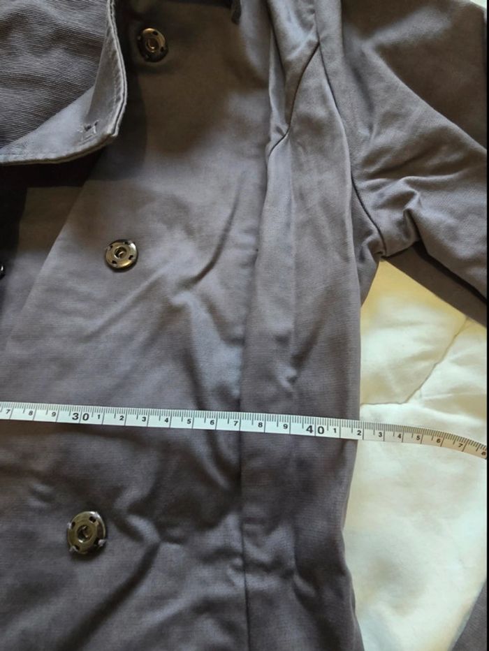 🌟 Trench grise à bouton BnK femme - Taille 40 - - photo numéro 4
