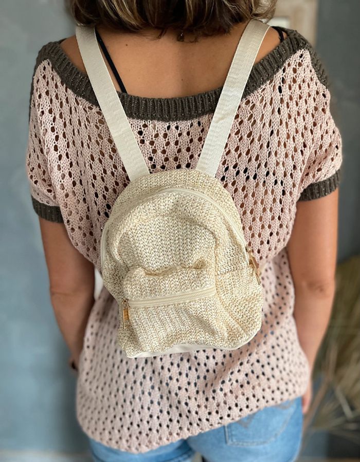 petit sac à dos paille