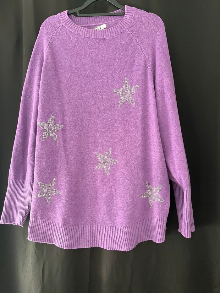 Pull étoile violet