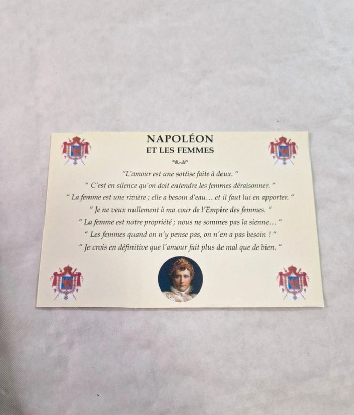 Carte postale RMN Napoléon et les Femmes Citations 1er Empire avec cadre - photo numéro 2