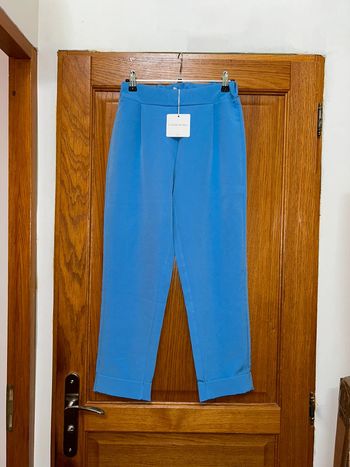 Pantalon tailleur bleu
