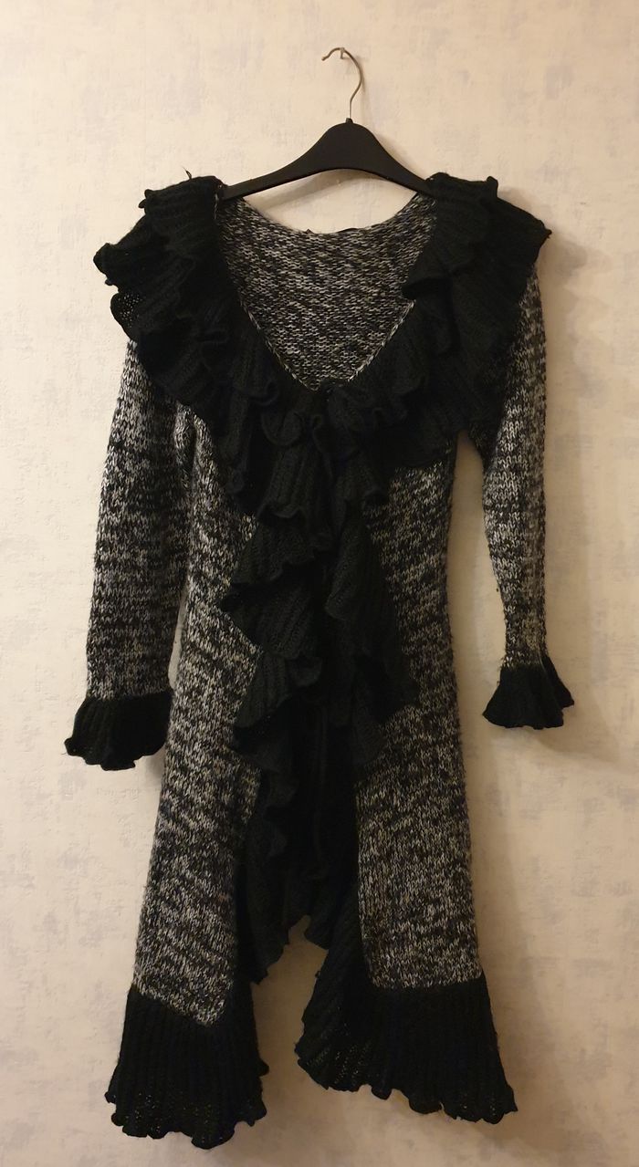 Manteau chiné asymétrique – Red Queen – T 1