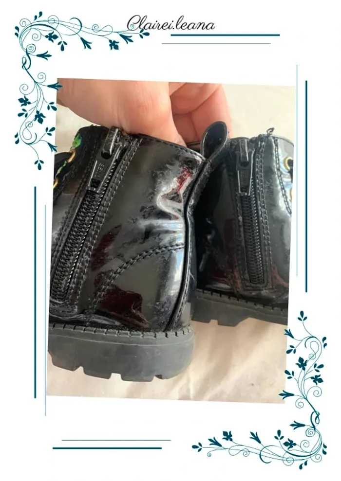 🛑bottine noir brillant🛑T24 H&M - photo numéro 4