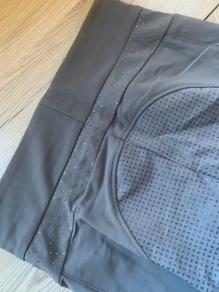 Legging Full Grip Pikeur – Gris Clair – Très Bon État – Strass – Taille L - photo numéro 7