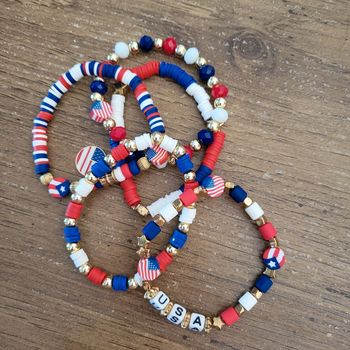 Lot de 5 bracelets usa