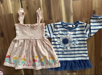 Lot de 2 Robes Courtes 3 Mois