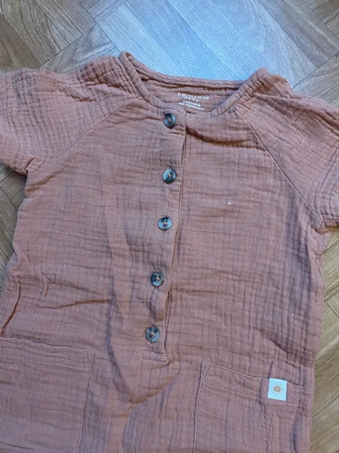Combinaison fin d’été marron cuivre taille 9/12 mois Primark - photo numéro 2