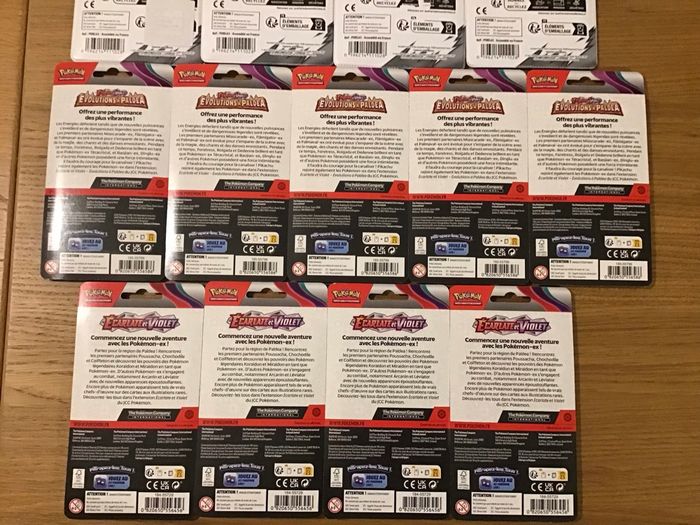 Lot 17 boosters blisters cartes Pokémon artset Étincelles déferlantes rivalités destinées évolutions à paldea - photo numéro 7
