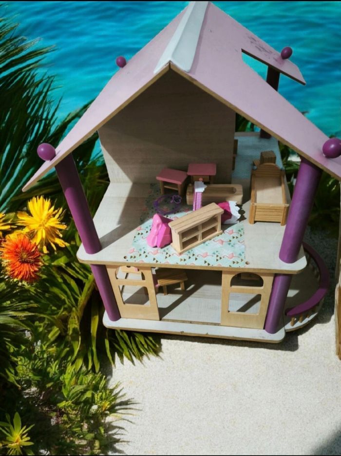 Maison de poupée en bois - photo numéro 3