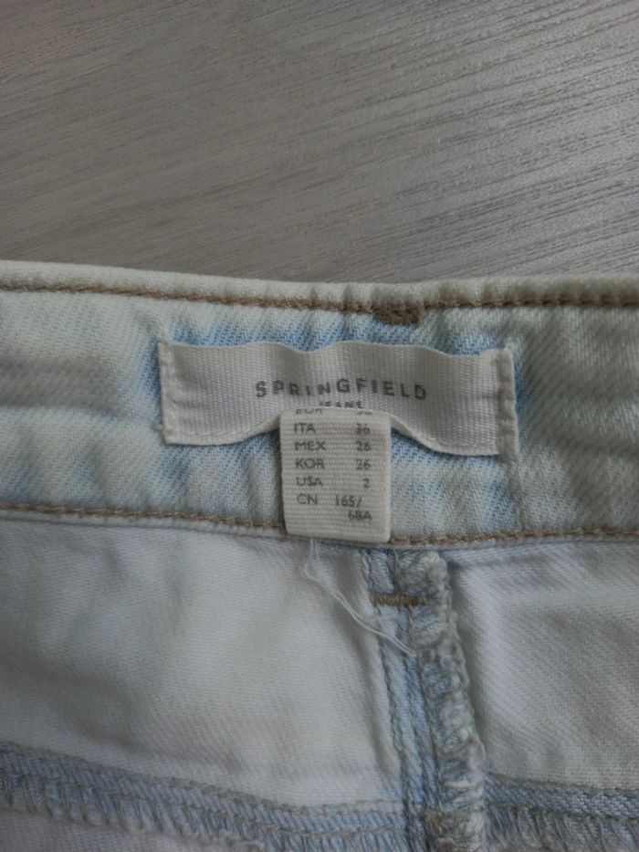 Superbe short en jeans avec dantelle Springfield taille 36 - photo numéro 3
