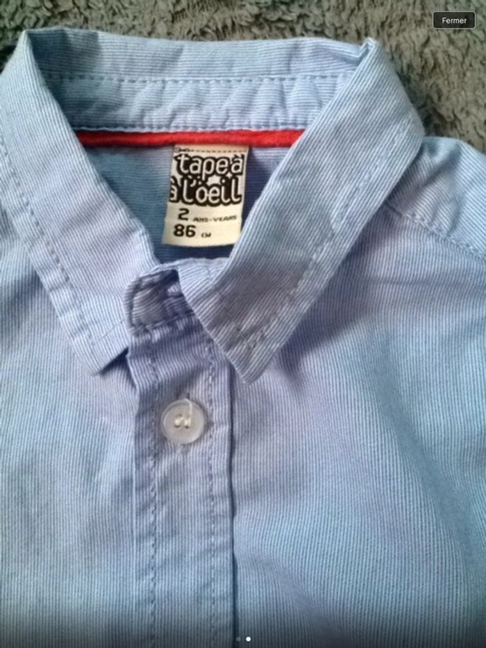 Chemise bleu Tape à l'œil - 2 ans - photo numéro 2
