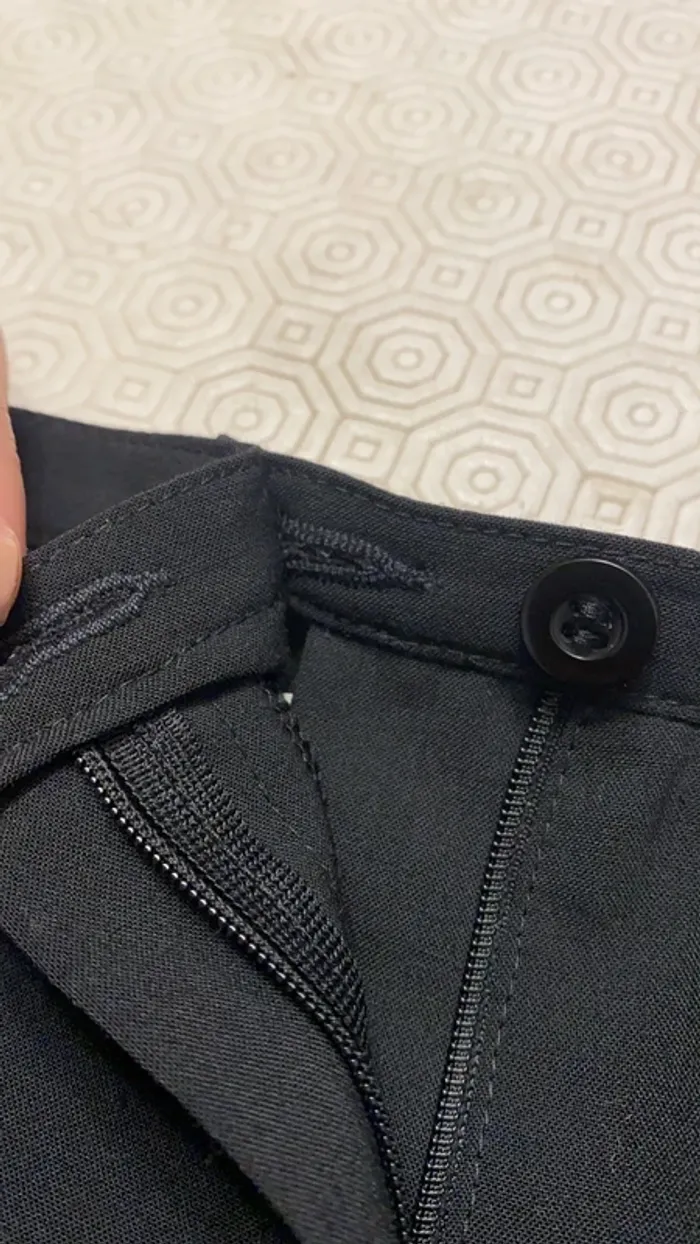 Pantalon noir droit large Faber - photo numéro 4