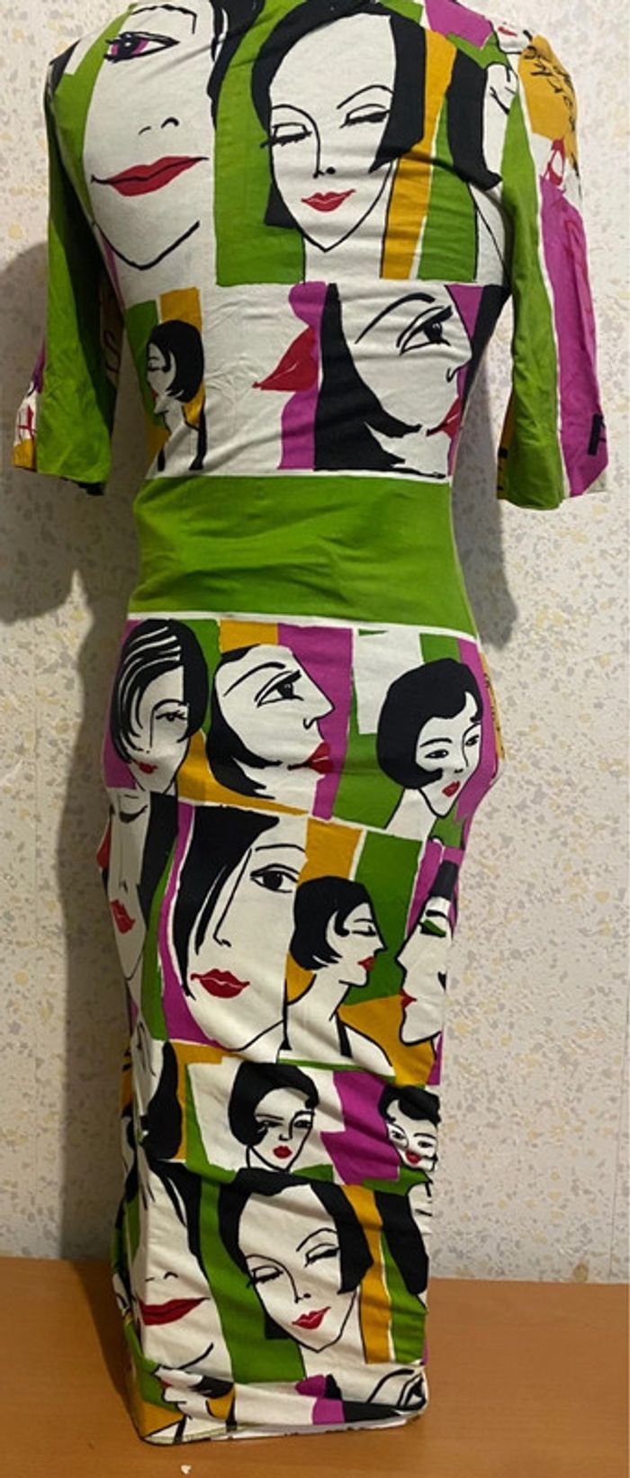 Robe vintage yk2 motif visage 36