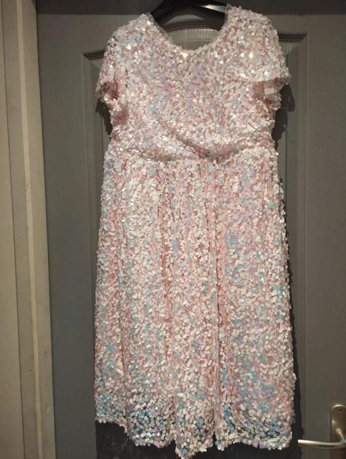 Magnifique robe a sequins Vertbaudet taille 12 ans neuve avec étiquette - photo numéro 4