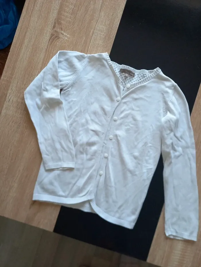 Gilet blanc fille 10 ans - photo numéro 2