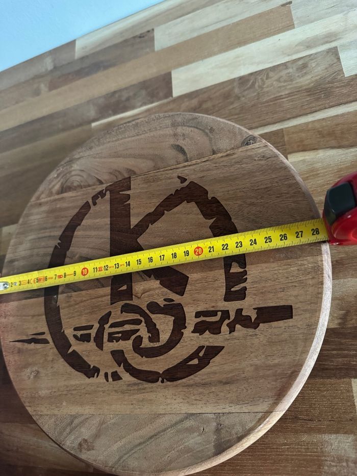 Plateau décoratif acacia sur pieds Kaamelott - photo numéro 5