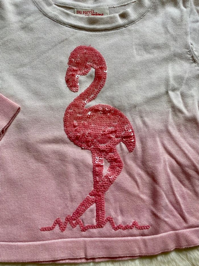 Pull flamant rose DPAM 2 ans - 92 cm - photo numéro 2