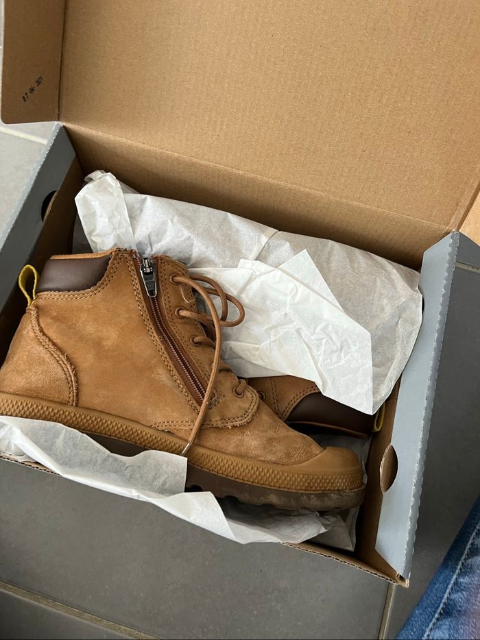 Bottines palladium marron camel, 34, comme neuve - photo numéro 7
