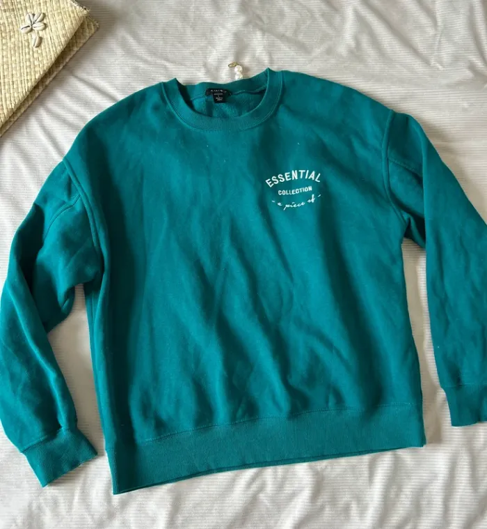 Sweat couleur bleu canard taille L Amisu