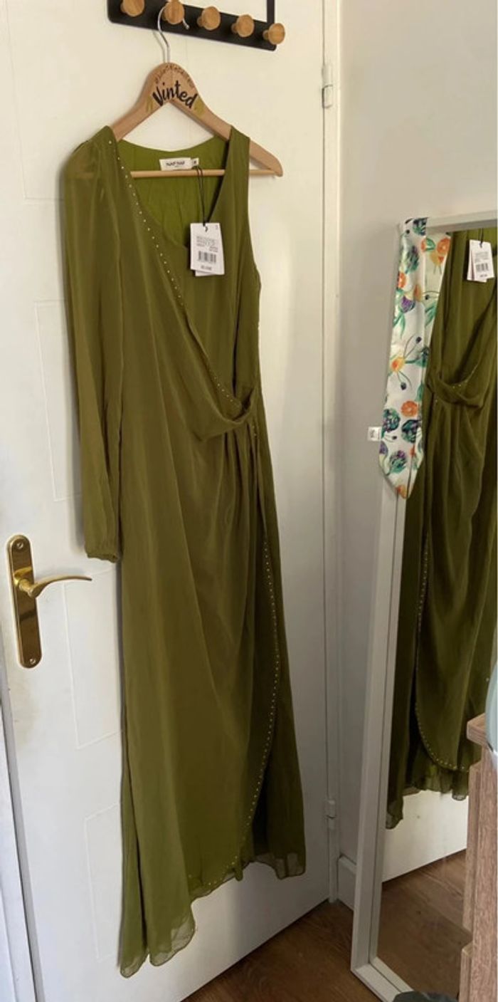 Robe longue kaki Naf Naf Taille S