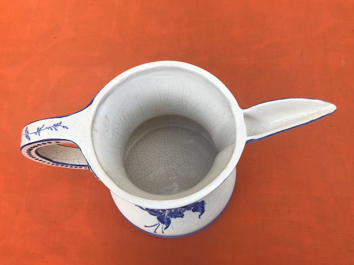 Broc décor floral L. Zortea Bassano Italie Céramique à effet craquelé - photo numéro 5