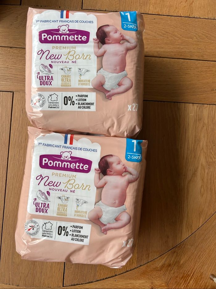 Lot 2 paquets couches Taille 1 Pommette