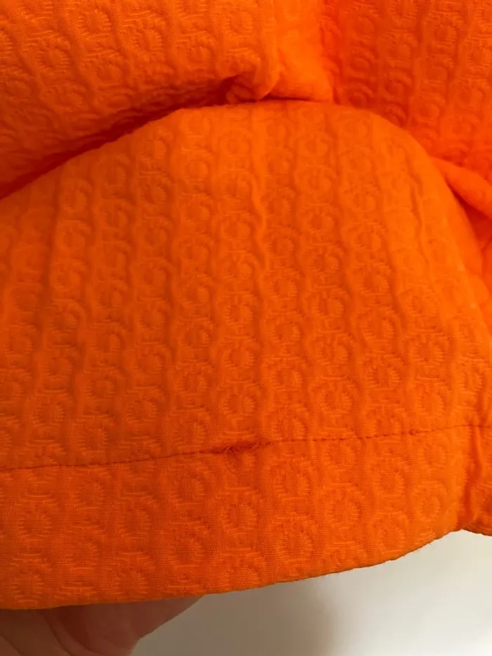 Robe orange fait main L - photo numéro 3