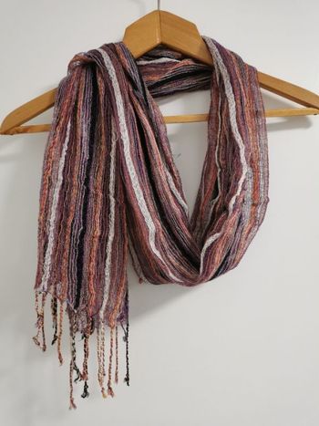 Echarpe multicolore tissage échelle