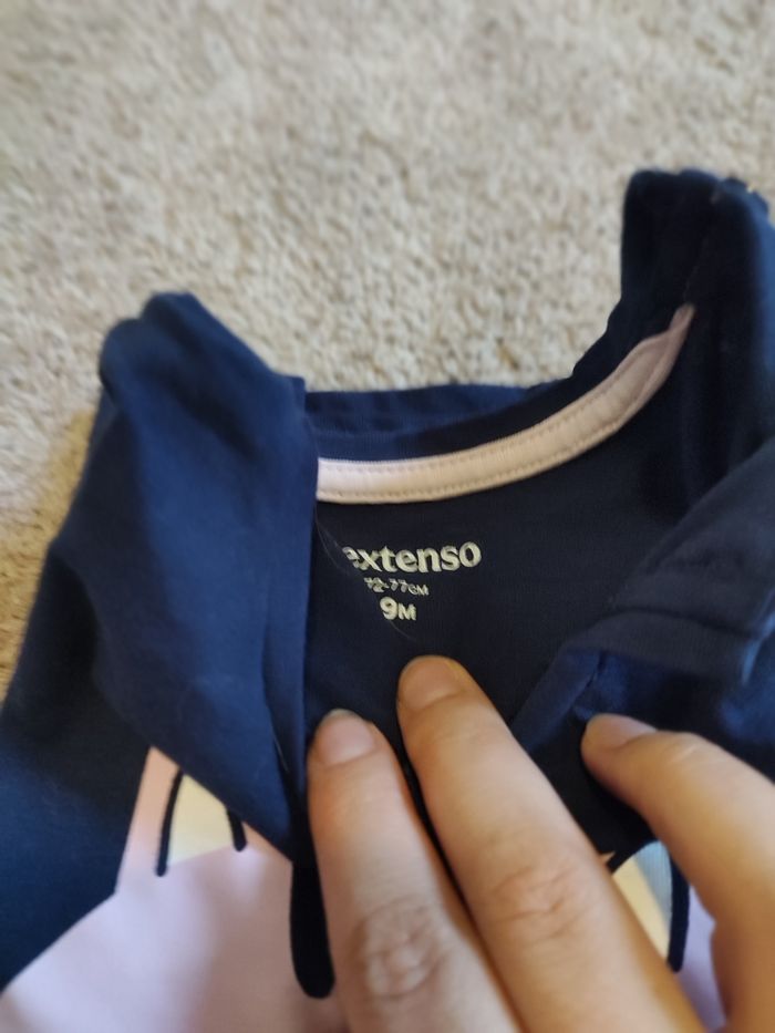 2 t-shirt manche longue 9 mois - photo numéro 4