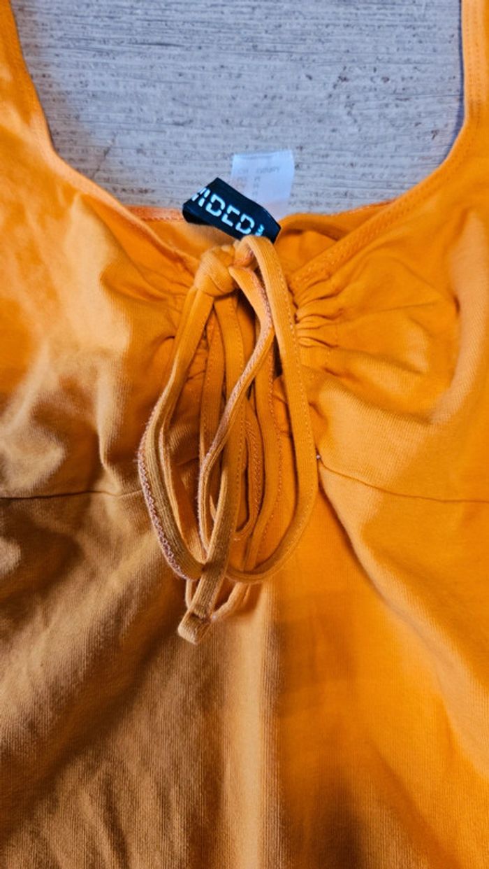 Body à manches longues orange, élastique, H&M Divided, M - photo numéro 4