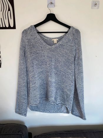 Pull laine bleu/blanc