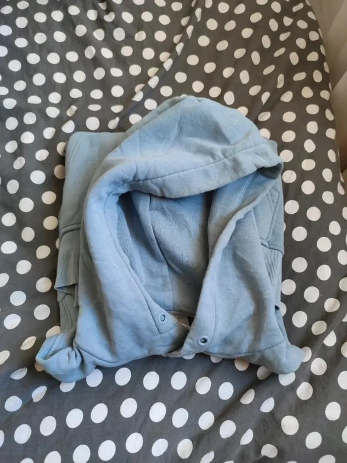 Sweat à capuche bleu Zara taille L - photo numéro 4