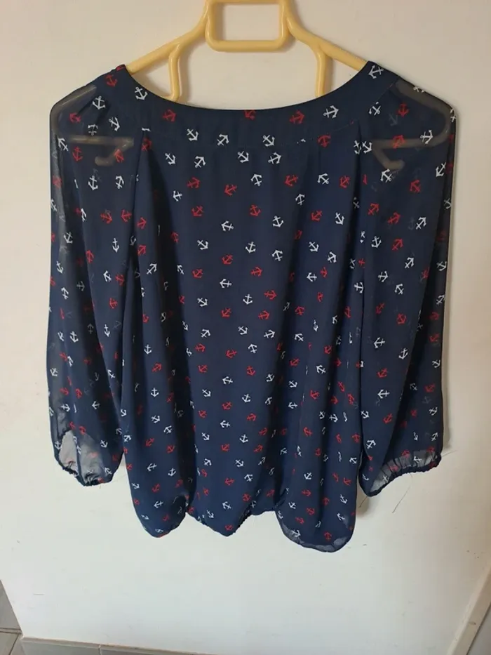 Blouse ancre marine Taille 44 - photo numéro 10
