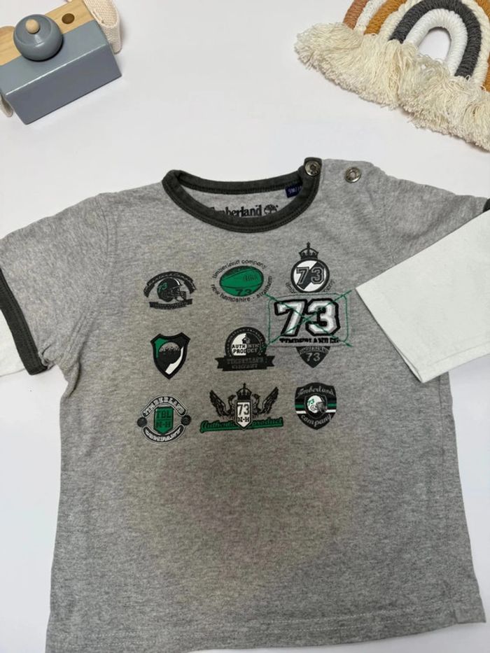 T-shirt Timberland bébé garçon taille 9 mois parfait état - photo numéro 2