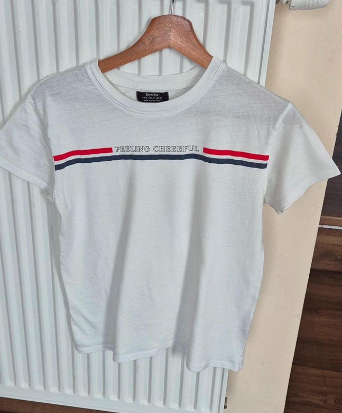 T shirt blanc bershka s