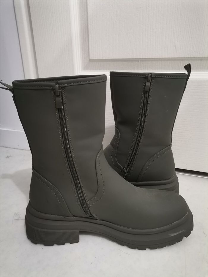 Bottes biker vert kaki – neuves – pointure 41 - photo numéro 2