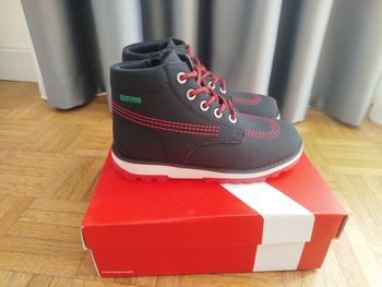 Bottines noires garçon Kickrally20. Marque Kickers 34 neuves