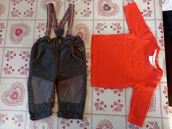 Ensemble pull salopette.