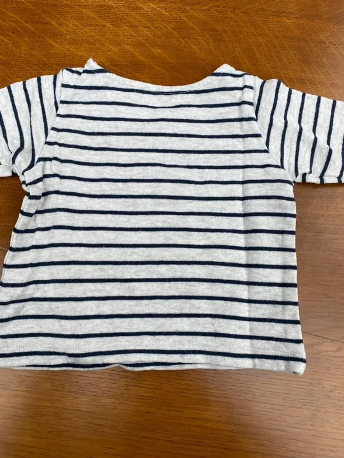 T-shirt manche longue rayé orchestra 3 mois - photo numéro 6