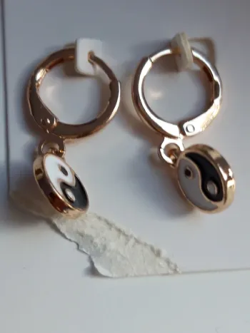 Petites créoles yin yang Balaboosté