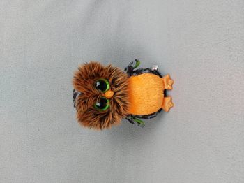 Peluche doudou hibou chouette Midnight Ty orange gris noir yeux verts 17 cm TBE