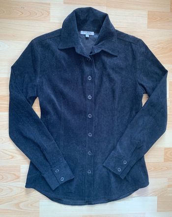 Chemise noire aspect daim taille 36/38