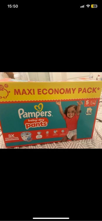 Maxi Economy Pack Pampers Taille 5 – 86 couches – Neuf