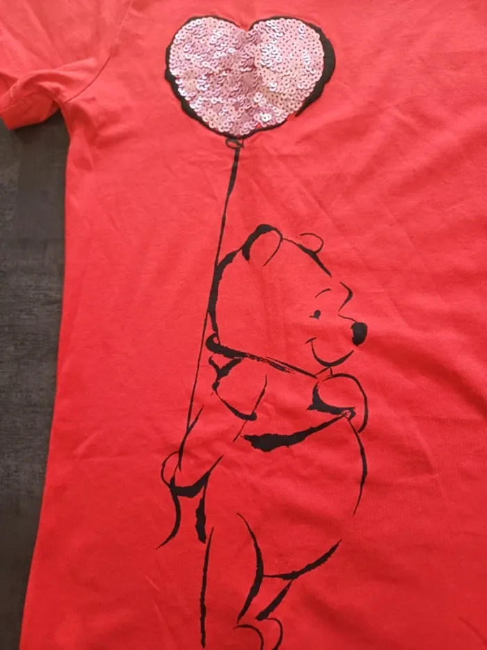 T-shirt rouge winnie l'ourson - photo numéro 4