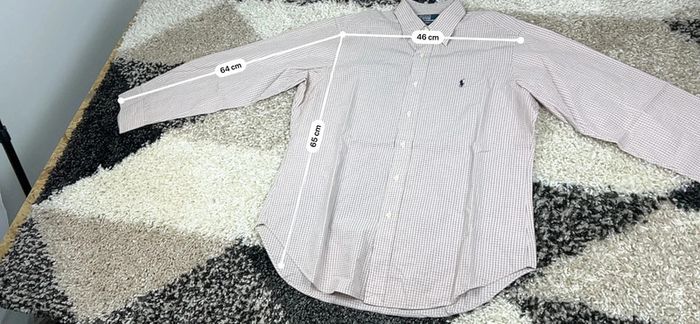 Chemise Ralph Lauren a carreaux marron et blanc taille L style old money - photo numéro 7