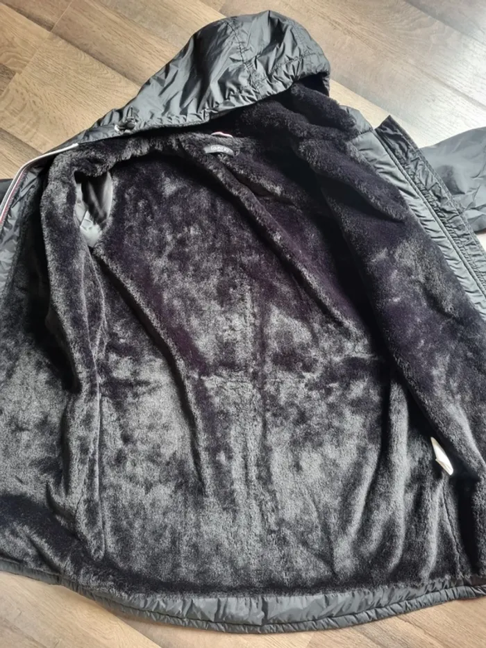 Manteau / Parka longue imperméable fourrée noire. Taille XL. Laura Jo. TBE - photo numéro 5